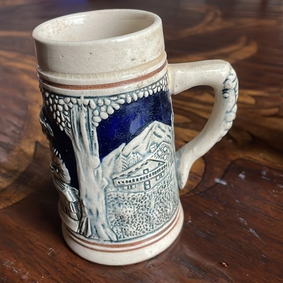 Vintage Beer Stein Stoneware Blue Glaze  Original King German - Picture 3 of 5
